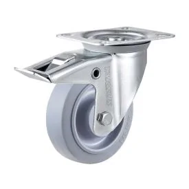 Swivel castor with brake 125 mm TPE TARSUS Extra quiet