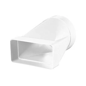 Flat duct 110x54mm to round Ø100 mm converter