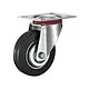 Swivel wheel 75 mm black rubber - TARSUS