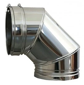 Bend 90 degrees double-walled flue Ø130mm