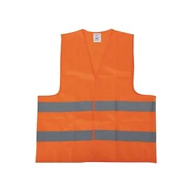 Orange safety vest with reflection