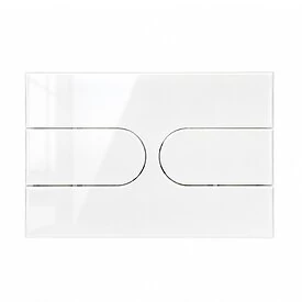 Bedienplatte RD – Glas – Weiß – für Geberit Duofix UP320 UP720 – WAHLBACH