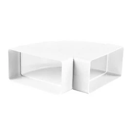 Ventilation duct flat 220x54 mm bend 90° horizontal